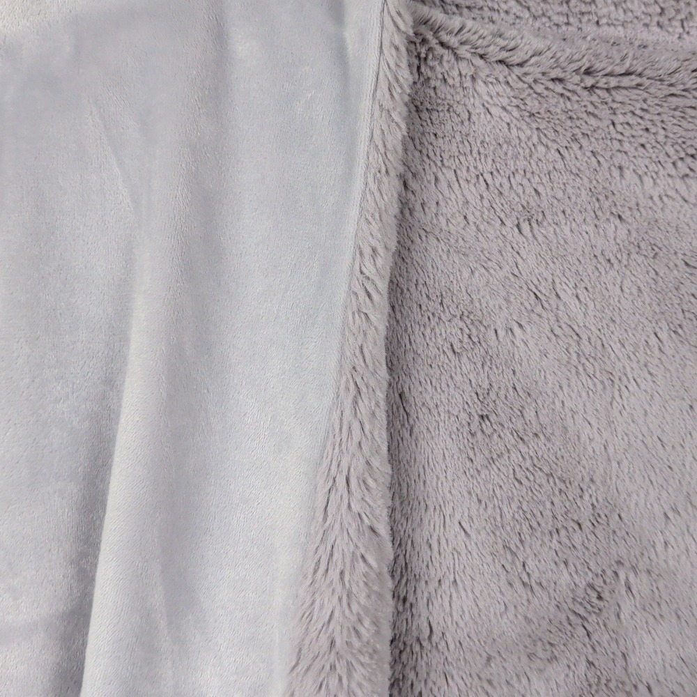 Pottery Barn Kids Plush Stroller Blanket Gray Double Side Gender Neutral Minimal